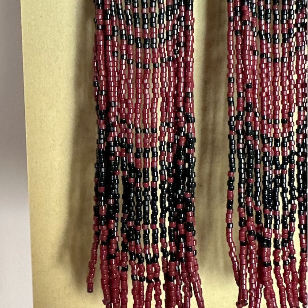 Extra-Long Beaded Statement Earrings - image 4